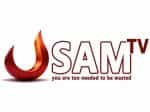 The logo of SAM TV