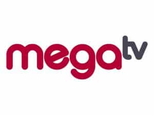 The logo of Mega TV