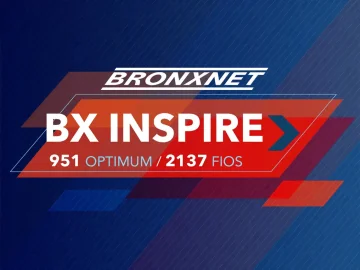 The logo of BronxNet: BX Inspire