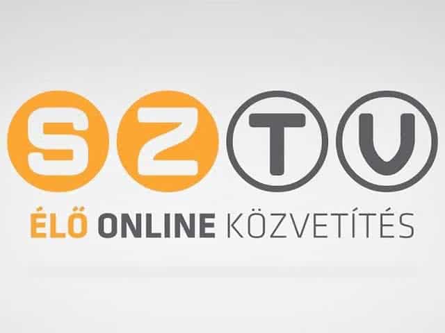 The logo of Szombathely TV