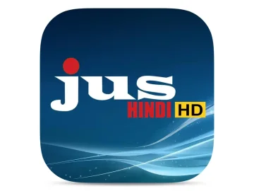 The logo of Jus Hindi TV