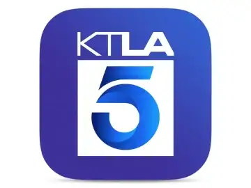 The logo of KTLA 5 News