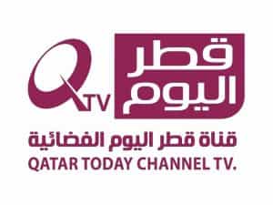 The logo of Qatar Today TV