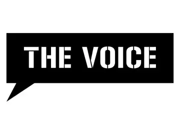 The logo of The Voice TV