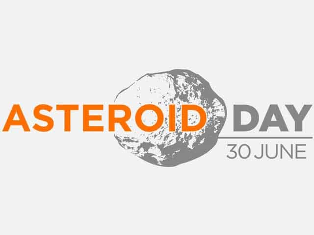 The logo of Asteroid Day