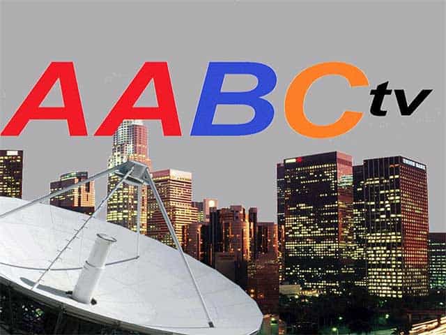 The logo of AABC TV