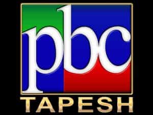 The logo of Tapesh TV