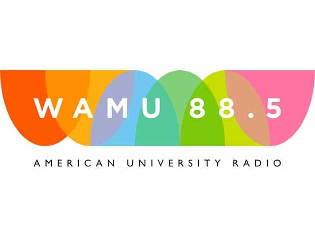 The logo of WAMU, 88.5 FM